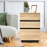 NNECW 3-Drawer Mobile File Cabinet with Anti-tilt Design for Home & Office