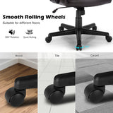NNECW Ergonomic Swivel Computer Chair with Padded Armrests for Office