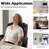NNECW Ergonomic Swivel Computer Chair with Padded Armrests for Office