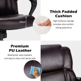 NNECW Ergonomic Swivel Computer Chair with Padded Armrests for Office