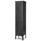NNECW 5-Tier Bathroom High Cabinet with 2 Shelves with Doors