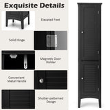 NNECW 5-Tier Bathroom High Cabinet with 2 Shelves with Doors
