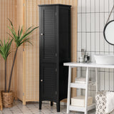 NNECW 5-Tier Bathroom High Cabinet with 2 Shelves with Doors