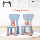 NNECW 3 Pieces Kids Table and 2 Chairs Set for Reading