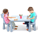 NNECW 3 Pieces Kids Table and 2 Chairs Set for Reading
