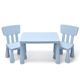 NNECW 3 Pieces Kids Table and 2 Chairs Set for Reading