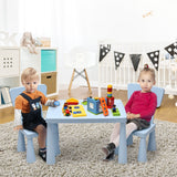 NNECW 3 Pieces Kids Table and 2 Chairs Set for Reading