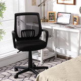NNECW Computer Ergonomic Mid-Back Mesh Chair with Armrest for Office