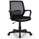 NNECW Computer Ergonomic Mid-Back Mesh Chair with Armrest for Office