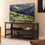 NNECW 3-Tier TV Stand for 50-Inch Flat Screen TVs with Open Shelves for Living Room