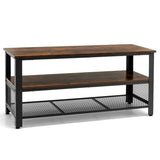 NNECW 3-Tier TV Stand for 50-Inch Flat Screen TVs with Open Shelves for Living Room