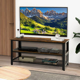 NNECW 3-Tier TV Stand for 50-Inch Flat Screen TVs with Open Shelves for Living Room
