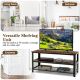 NNECW 3-Tier TV Stand for 50-Inch Flat Screen TVs with Open Shelves for Living Room