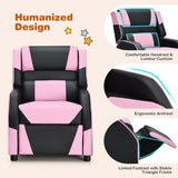 NNECW Recliner Chair with Adjustable Backrest & Footrest for Kids Pink