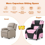 NNECW Recliner Chair with Adjustable Backrest & Footrest for Kids Pink