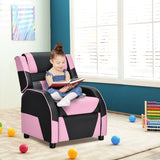 NNECW Recliner Chair with Adjustable Backrest & Footrest for Kids Pink