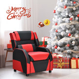 NNECW Red Recliner Chair with Adjustable Backrest & Footrest for Kids