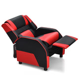 NNECW Red Recliner Chair with Adjustable Backrest & Footrest for Kids