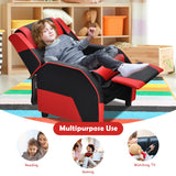 NNECW Red Recliner Chair with Adjustable Backrest & Footrest for Kids