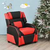 NNECW Red Recliner Chair with Adjustable Backrest & Footrest for Kids