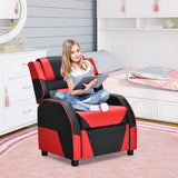 NNECW Red Recliner Chair with Adjustable Backrest & Footrest for Kids