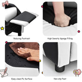 NNECW White Recliner Chair with Adjustable Backrest & Footrest for Kids