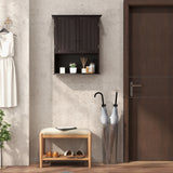 NNECW Multi-Purpose Wall Cabinet Storage with 2-Door for Bathroom-Coffee