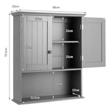 NNECW Multi-Purpose Wall Cabinet Storage with 2-Door for Bathroom