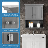 NNECW Multi-Purpose Wall Cabinet Storage with 2-Door for Bathroom
