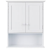 NNECW Multi-Purpose Wall Cabinet Storage with 2-Door for Bathroom White