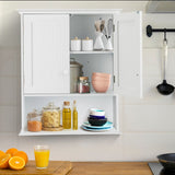 NNECW Multi-Purpose Wall Cabinet Storage with 2-Door for Bathroom White