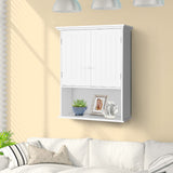NNECW Multi-Purpose Wall Cabinet Storage with 2-Door for Bathroom White