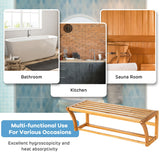 NNECW Bamboo Wall-Mounted Toilet Storage Shelf for Bathroom
