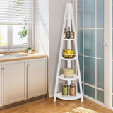NNECW Modern Corner Bookcase and Shelf with Strong Wooden Frame for Office