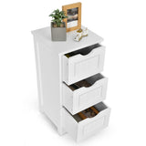 NNECW Bathroom Floor Cabinet with 3 Drawers & Anti-Toppling Kit
