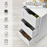 NNECW Bathroom Floor Cabinet with 3 Drawers & Anti-Toppling Kit
