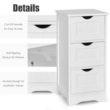 NNECW Bathroom Floor Cabinet with 3 Drawers & Anti-Toppling Kit