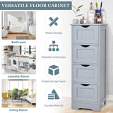 NNECW Freestanding Floor Cabinet with 4 Drawer for Home/Living Room/Bathroom
