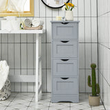 NNECW Freestanding Floor Cabinet with 4 Drawer for Home/Living Room/Bathroom