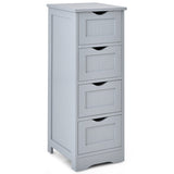 NNECW Freestanding Floor Cabinet with 4 Drawer for Home/Living Room/Bathroom