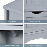 NNECW Freestanding Floor Cabinet with 4 Drawer for Home/Living Room/Bathroom