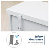 NNECW Kitchen Storage Cabinet with Clear Glass Doors for Dining Room/Kitchen/Entryway White