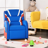 NNECW Ergonomic Blue Sofa Lounge Recliner with Adjustable Backrest & Storage Pocket for Kids