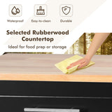 NNECW Rolling Storage Trolley with 2 Deep Drawers for Kitchen-Black