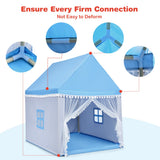 NNECW Multipurpose Kids Playhouse Castle with Solid Wood Frame & Cotton Mat for Boys & Girls Blue