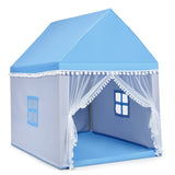 NNECW Multipurpose Kids Playhouse Castle with Solid Wood Frame & Cotton Mat for Boys & Girls Blue