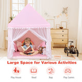 NNECW Multipurpose Kids Playhouse Castle with Solid Wood Frame & Cotton Mat for Boys & Girls Pink