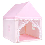 NNECW Multipurpose Kids Playhouse Castle with Solid Wood Frame & Cotton Mat for Boys & Girls Pink