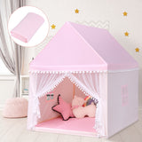 NNECW Multipurpose Kids Playhouse Castle with Solid Wood Frame & Cotton Mat for Boys & Girls Pink