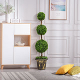 NNECW 120cm Topiary Artificial Tree with Realistic Leaves for Home/Office/Indoor and Outdoor Use